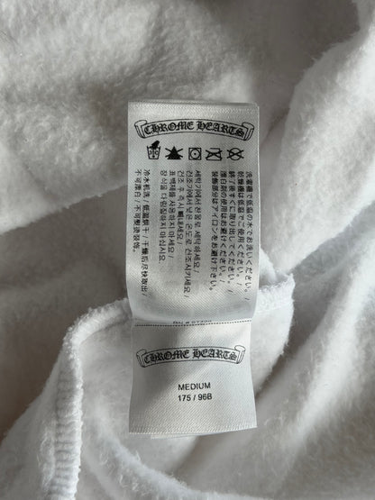 Chrome Hearts White & Black Script Logo Zip Up Hoodie