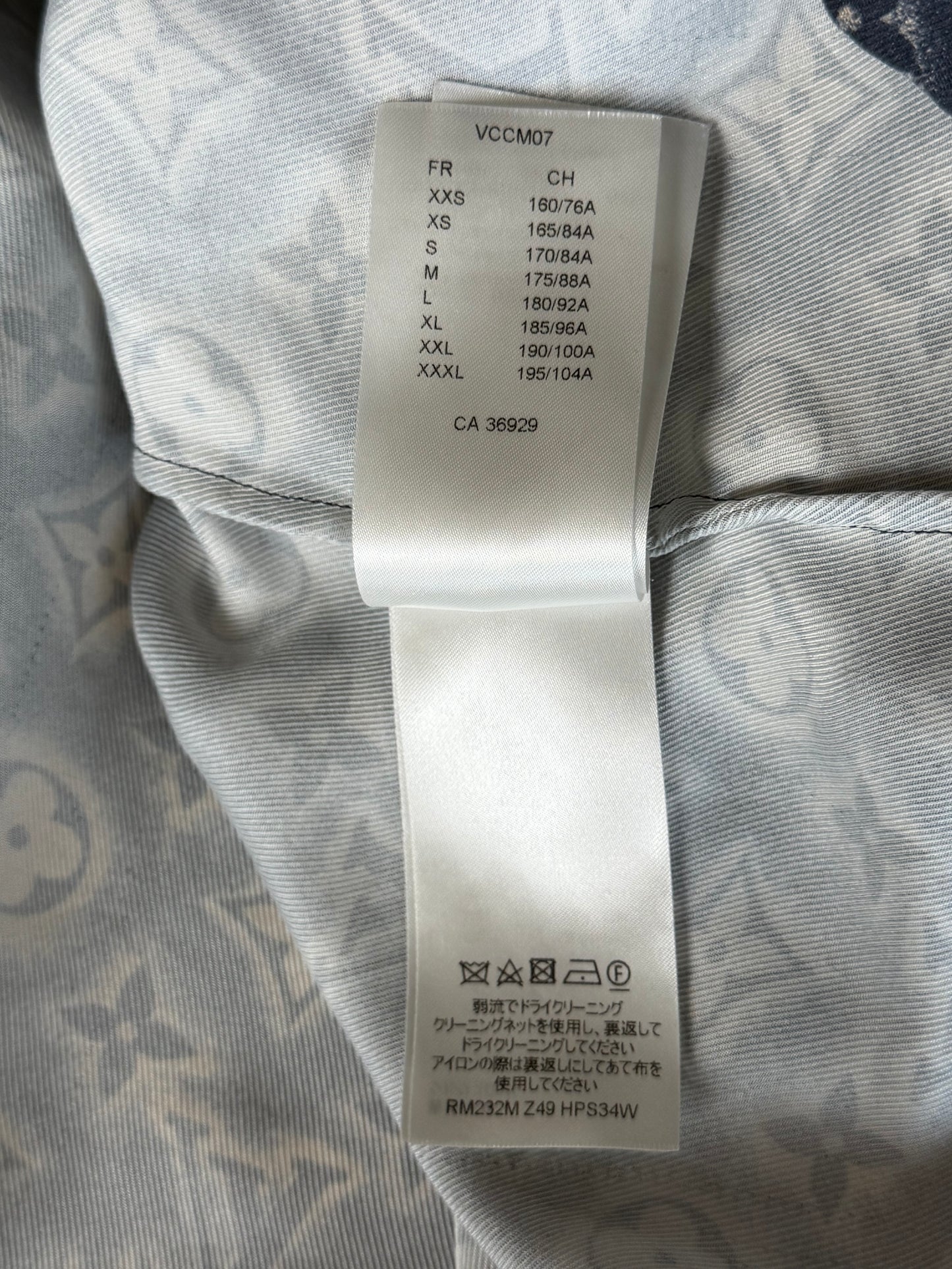 Louis Vuitton Navy & Beige Monogram Button Up Shirt