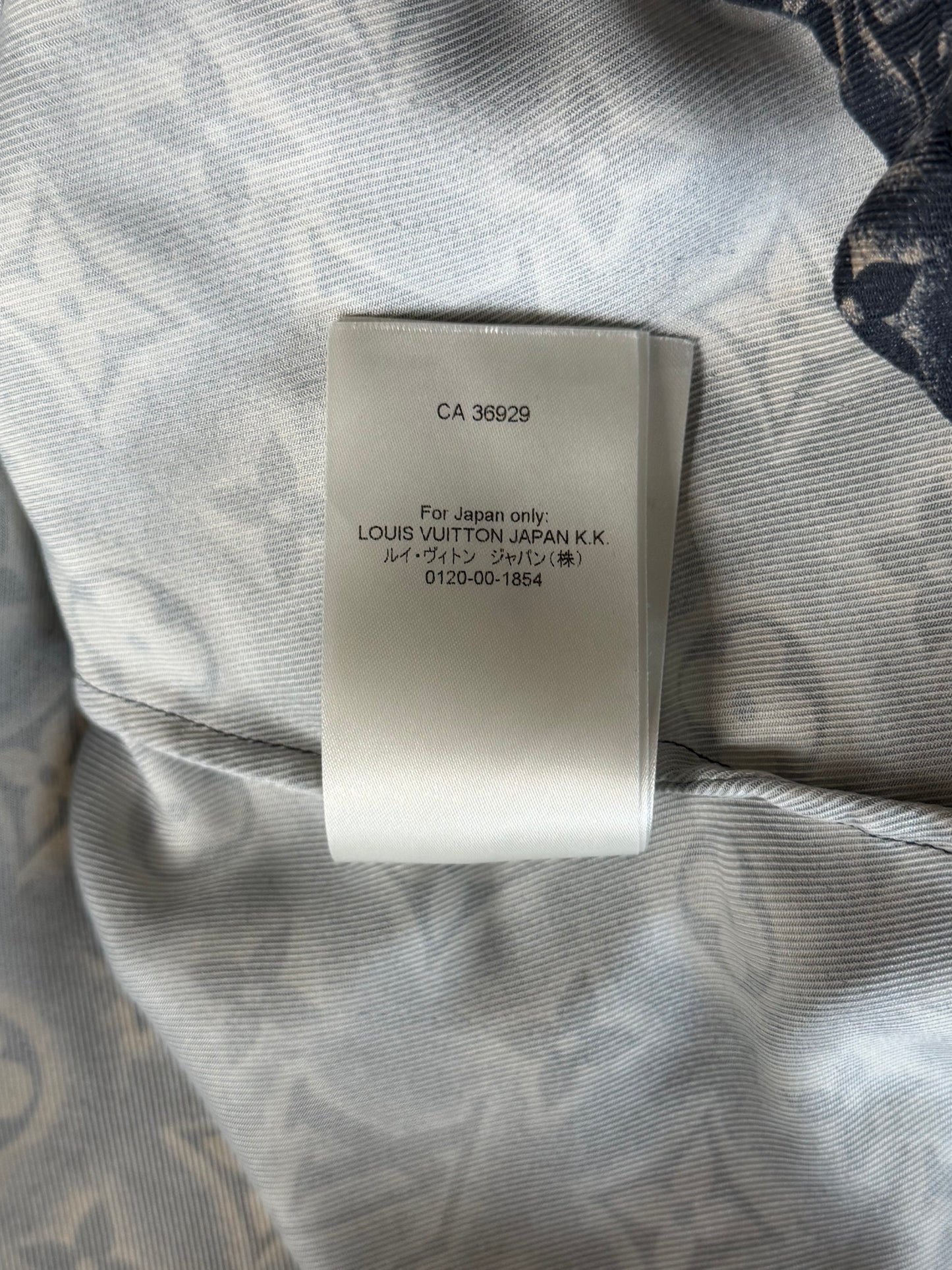 Louis Vuitton Navy & Beige Monogram Button Up Shirt