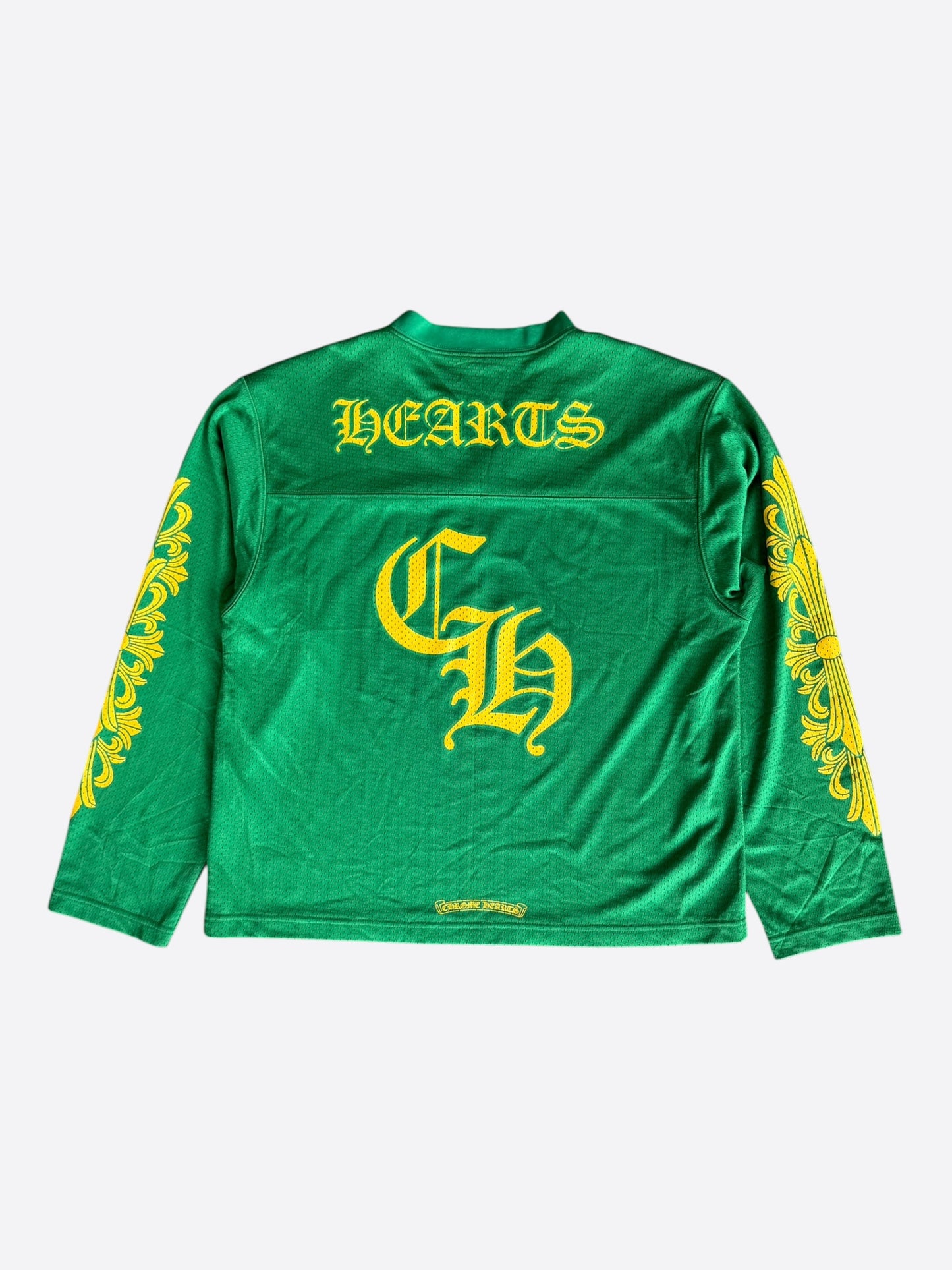 Chrome Hearts Green & Yellow Floral Nylon Mesh Longsleeve Jersey