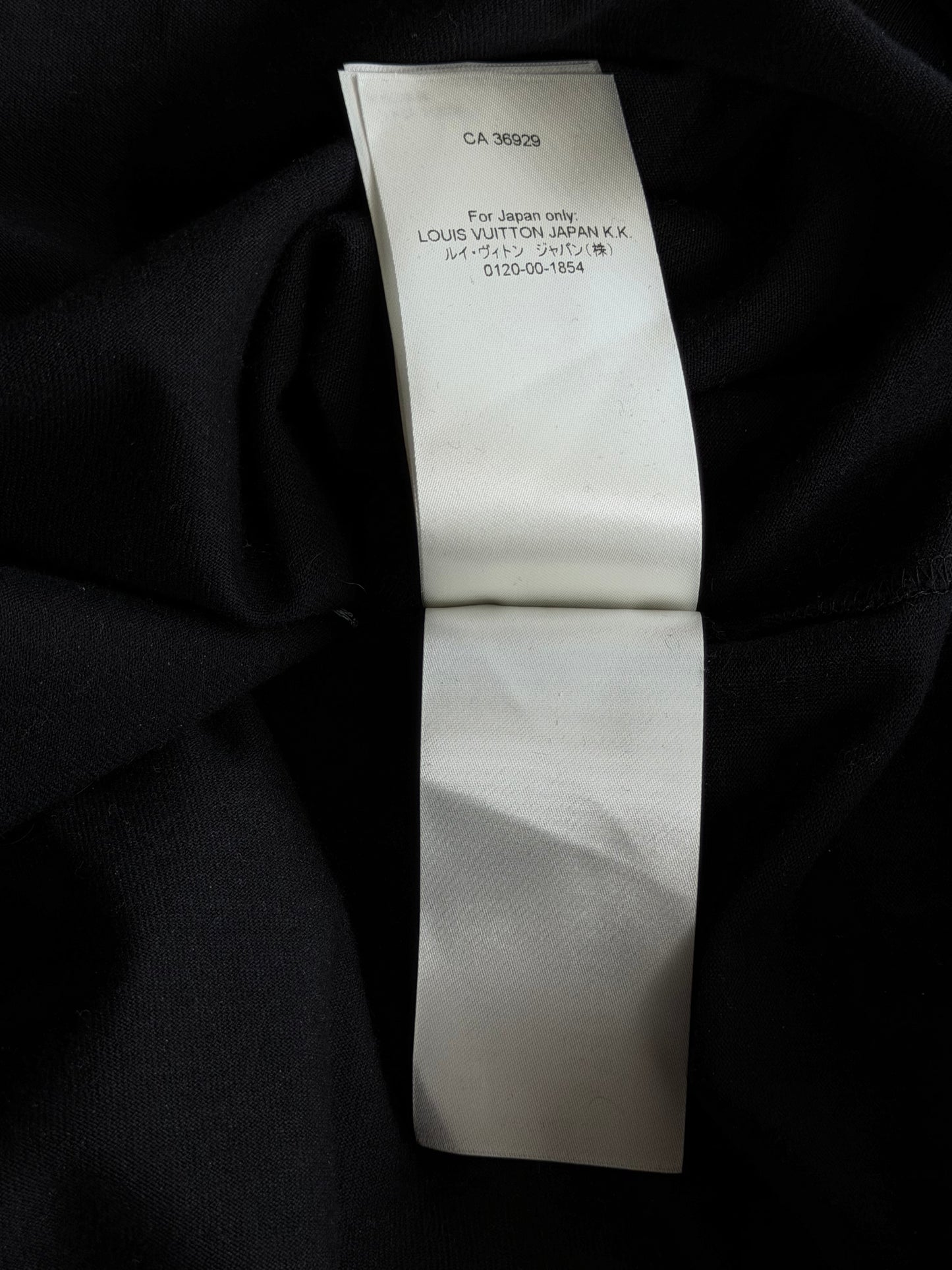 Louis Vuitton Black & White Frequency Logo Embroidered T-Shirt