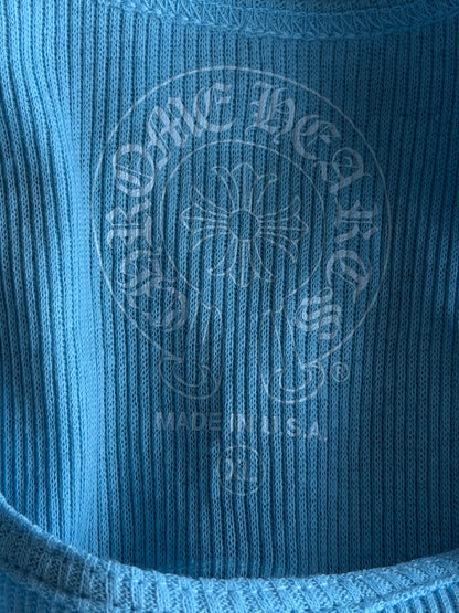 Chrome Hearts Blue & White Horseshoe Tank Top