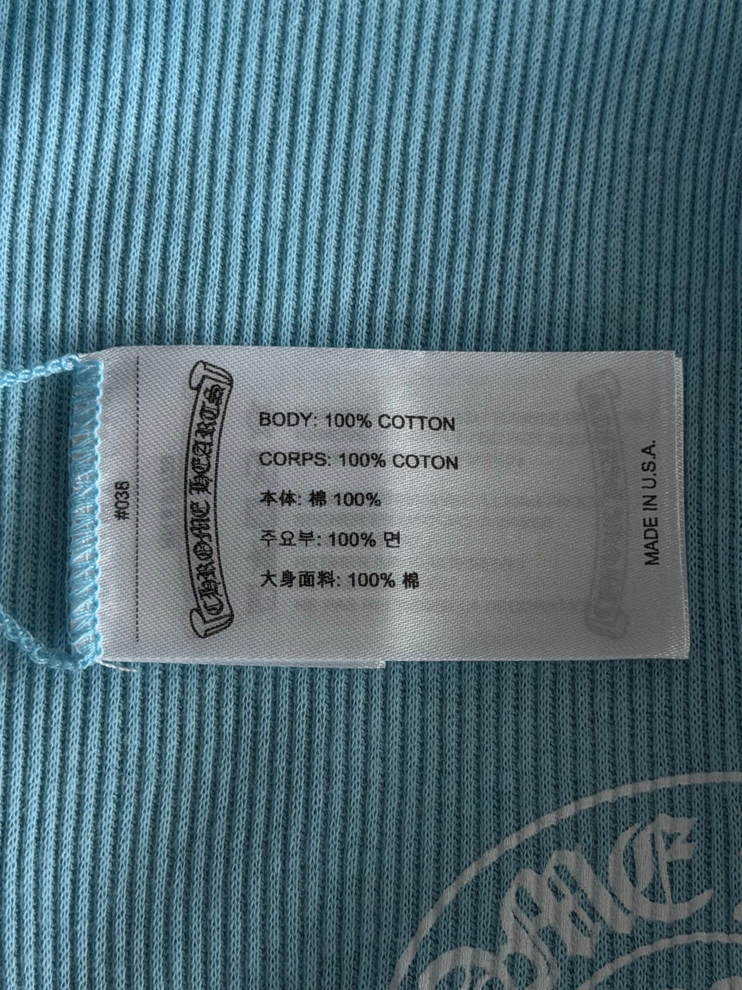 Chrome Hearts Blue & White Horseshoe Tank Top