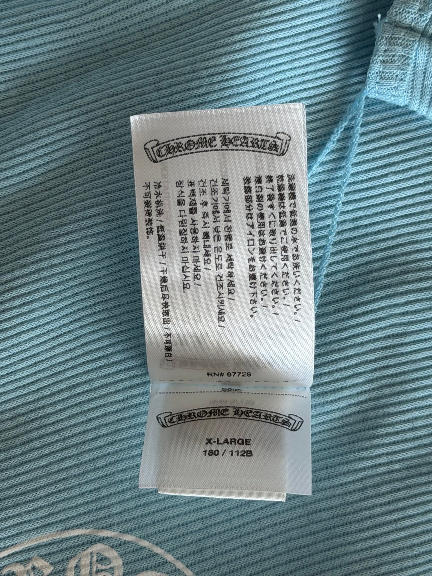 Chrome Hearts Blue & White Horseshoe Tank Top