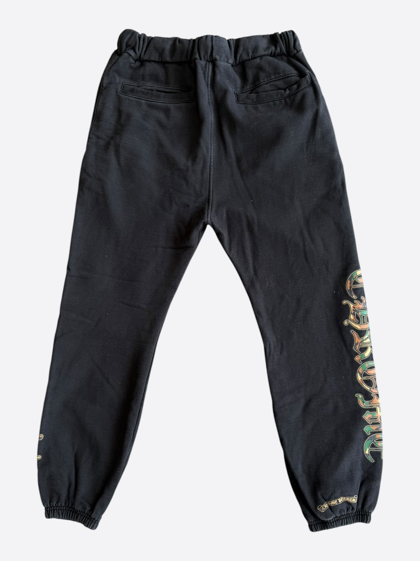 Chrome Hearts Black Camouflage Triple Cross Logo Sweatpants