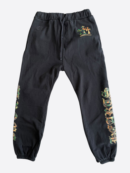 Chrome Hearts Black Camouflage Triple Cross Logo Sweatpants