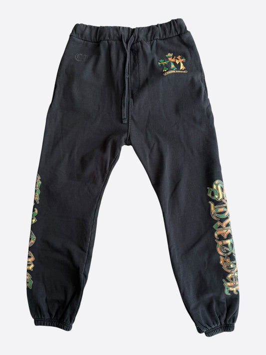 Chrome Hearts Black Camouflage Triple Cross Logo Sweatpants
