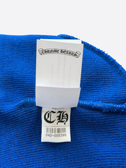 Chrome Hearts Blue & White CH Logo Embroidered Beanie