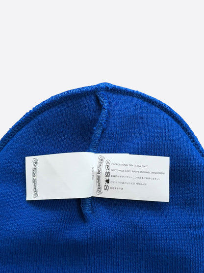 Chrome Hearts Blue & White CH Logo Embroidered Beanie