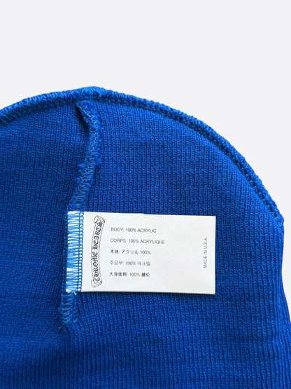 Chrome Hearts Blue & White CH Logo Embroidered Beanie