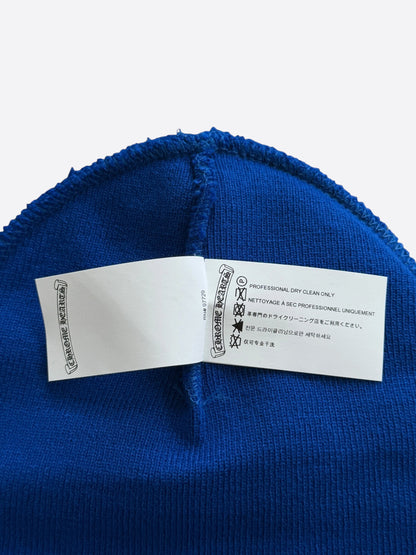 Chrome Hearts Blue & White CH Logo Embroidered Beanie