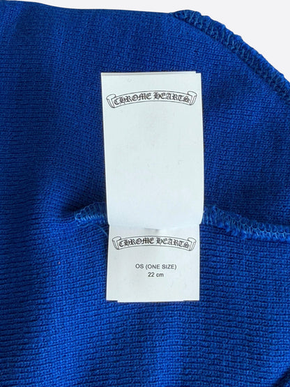 Chrome Hearts Blue & White CH Logo Embroidered Beanie