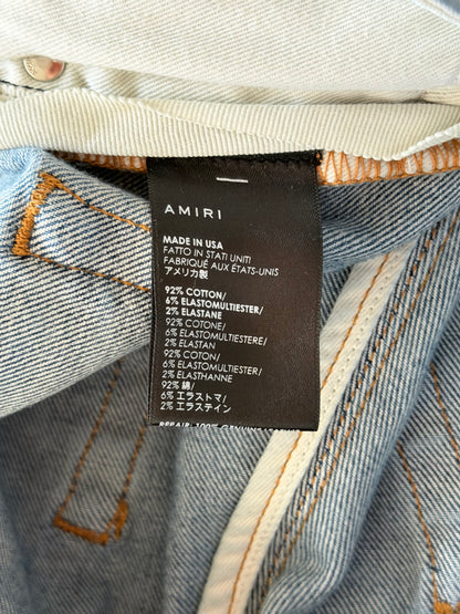 Amiri Clay Indigo & White Core Applique Logo Jeans