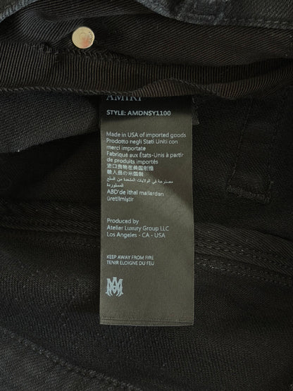 Amiri Aged Black & Red MA Patch Thrasher Jeans