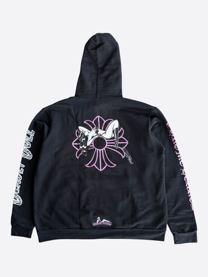 Chrome Hearts Black, White & Pink Deadly Doll Hoodie