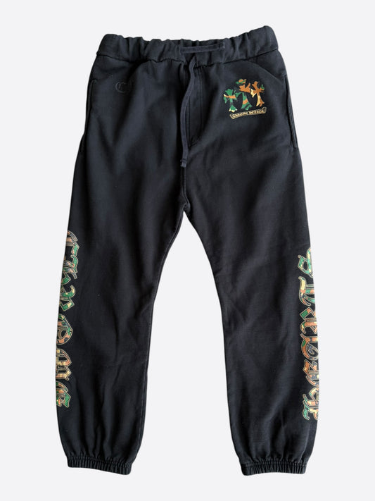 Chrome Hearts Black Camouflage Triple Cross Logo Sweatpants