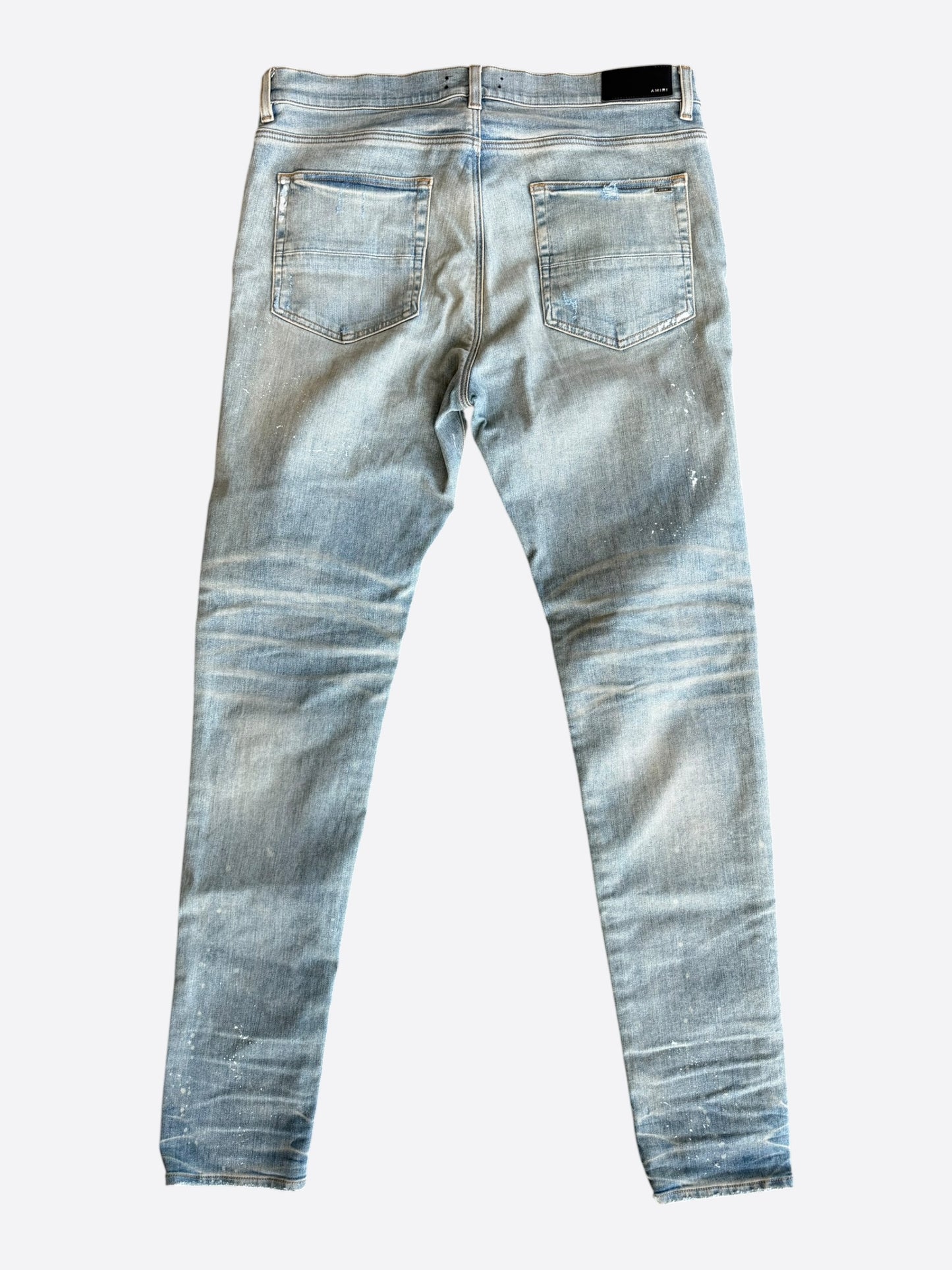 Amiri Clay Indigo & Green Plaid Patch MX1 Jeans