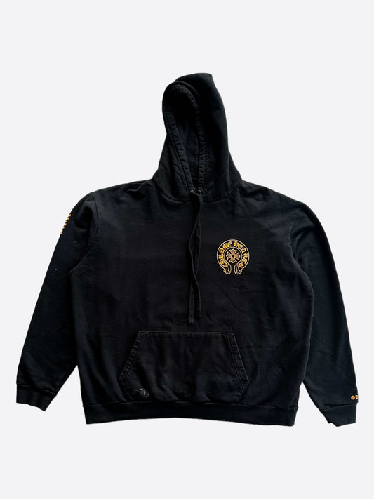 Chrome Hearts Black & Yellow Website Horseshoe Logo Hoodie