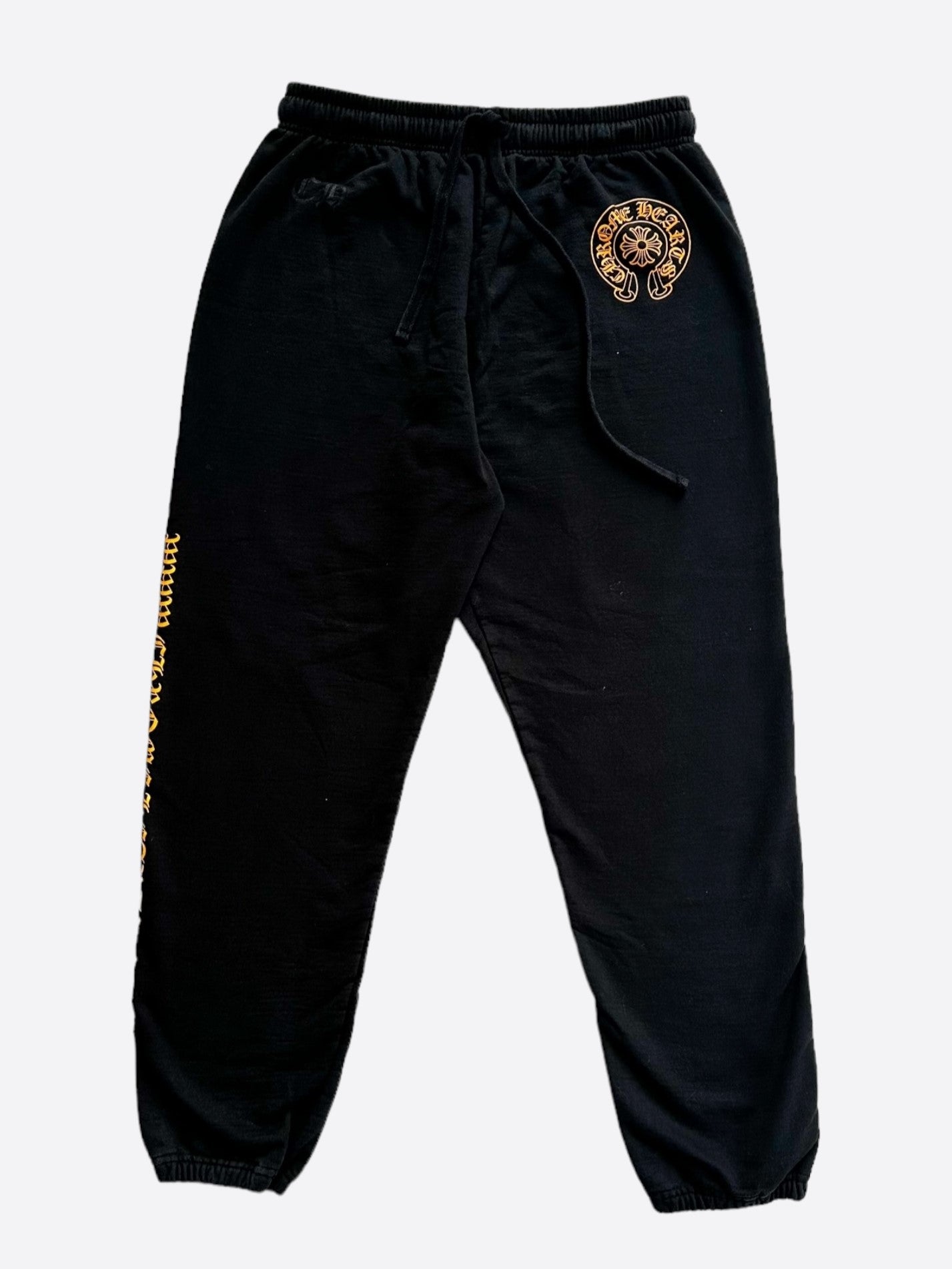 Chrome Hearts Black & Yellow Website Horseshoe Logo Sweatpants