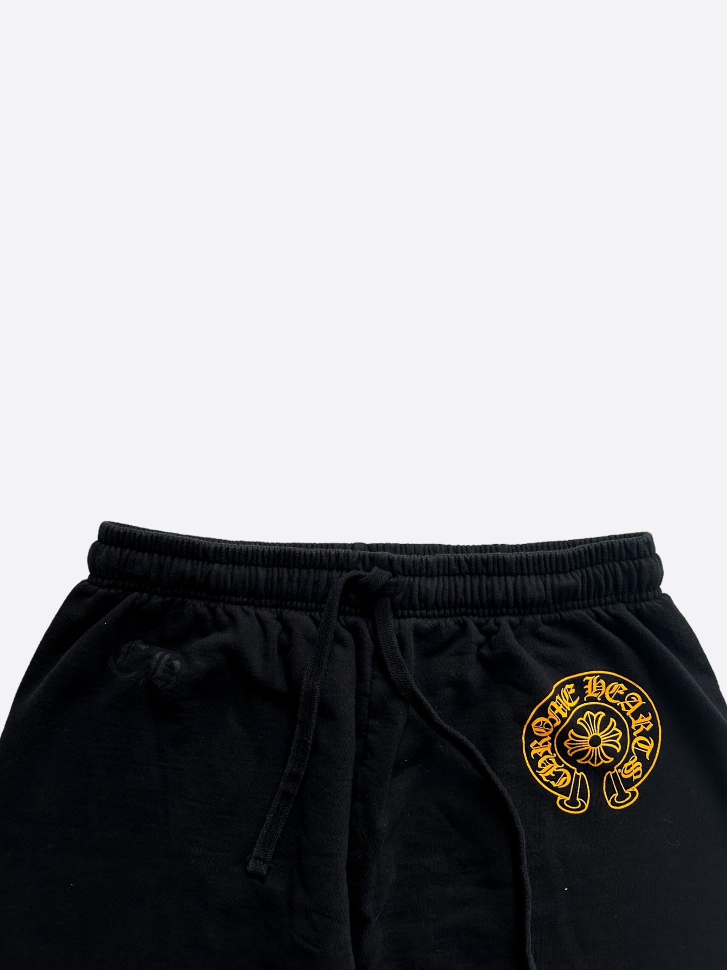 Chrome Hearts Black & Yellow Website Horseshoe Logo Sweatpants