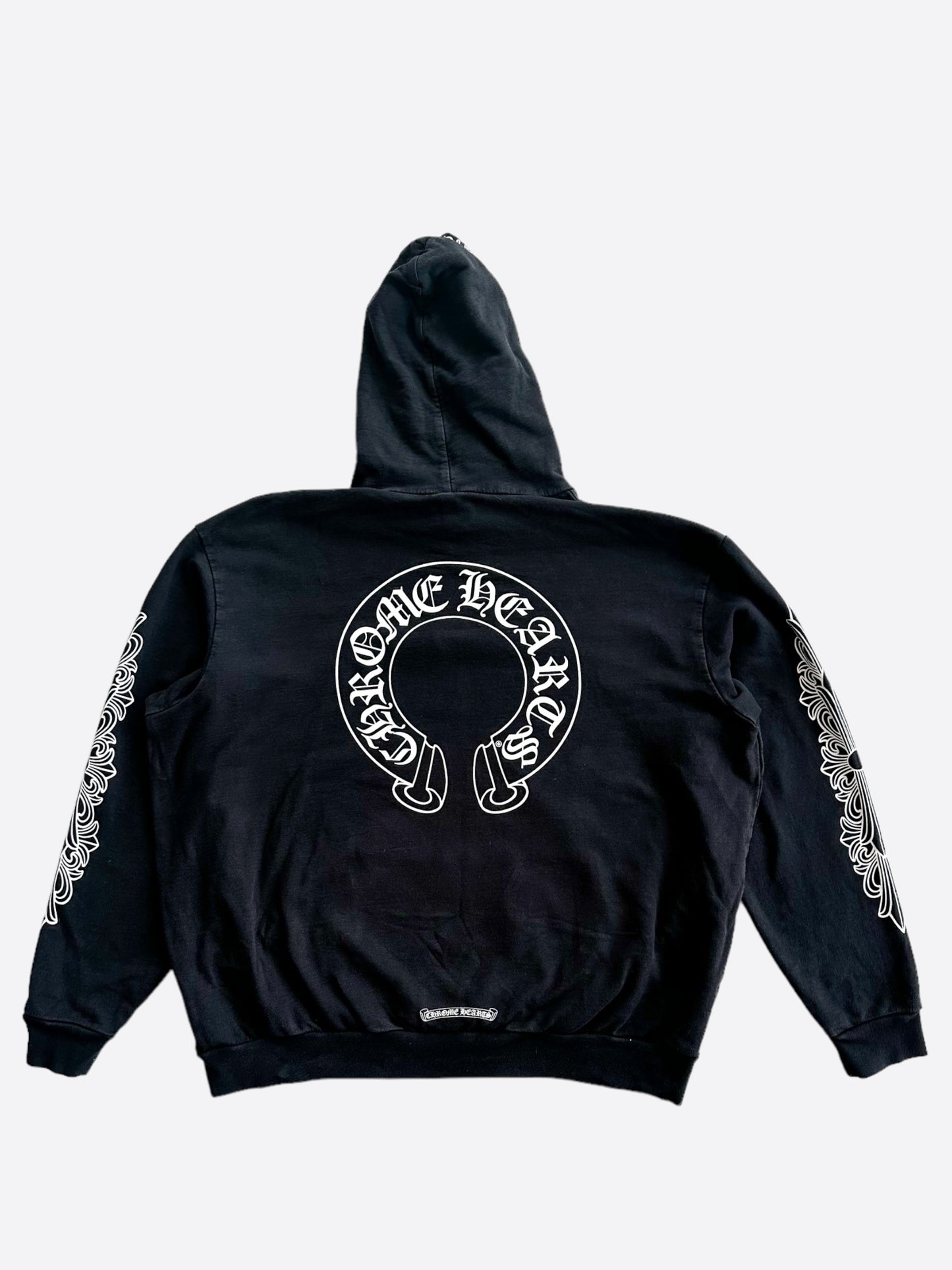 Chrome Hearts Black & White Horseshoe Logo Hoodie