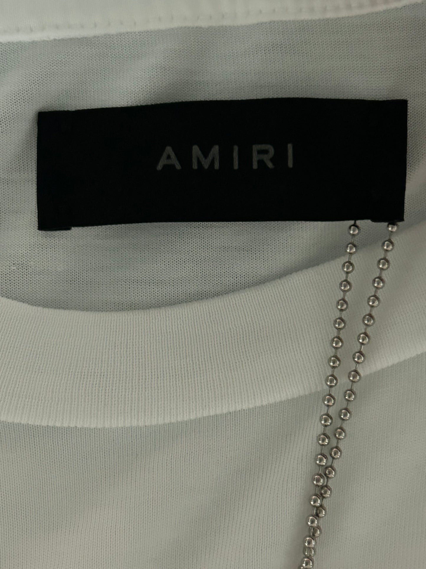 Amiri White & Red MA Paisley Logo T-Shirt