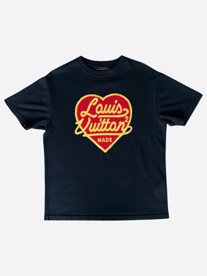 Louis Vuitton Navy Nigo Heart Intarsia T-Shirt