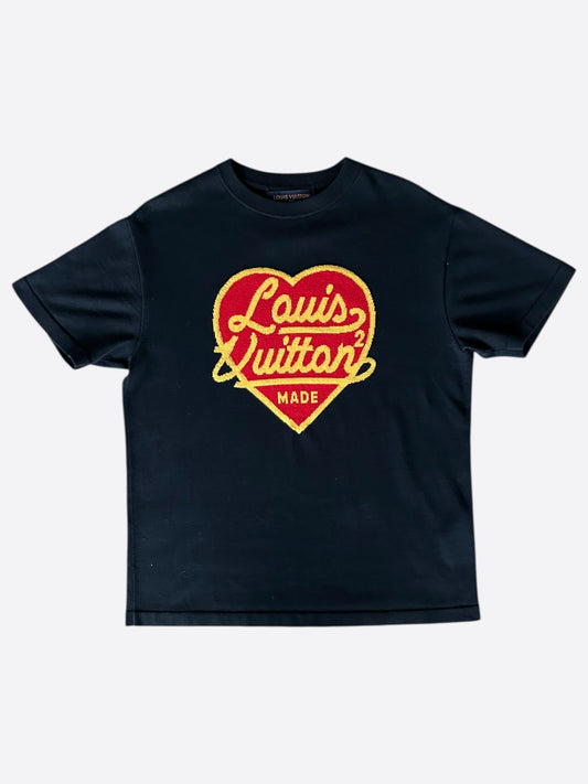 Louis Vuitton Navy Nigo Heart Intarsia T-Shirt