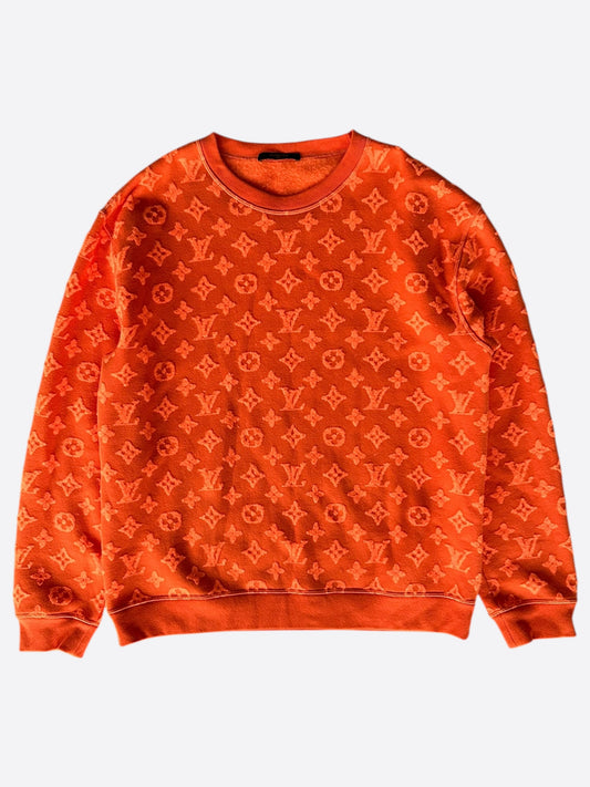 Louis Vuitton Orange Monogram Jacquard Sweater