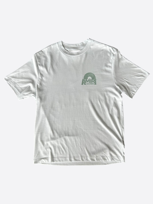 Amiri White & Green Records Logo T-Shirt