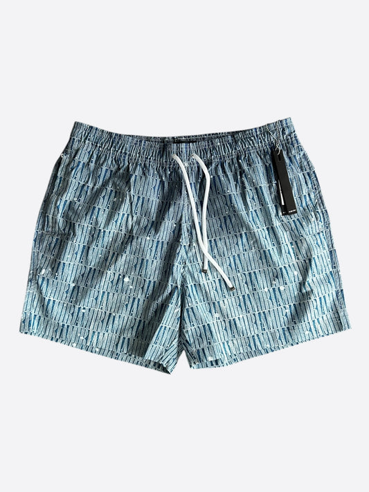 Amiri Blue Gradient Core Logo Swimshorts