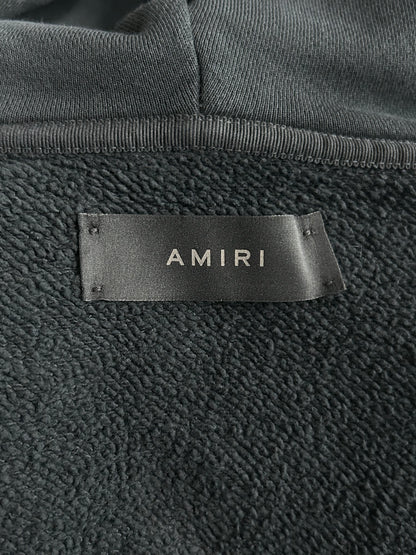 Amiri Vintage Black & White Collegiate Logo Hoodie
