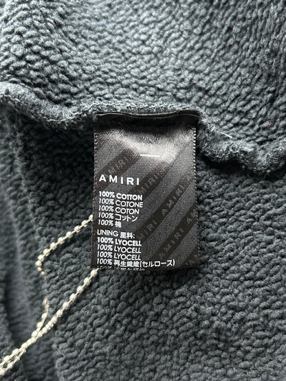 Amiri Vintage Black & White Collegiate Logo Hoodie