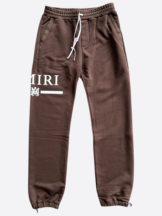 Amiri Brown & White MA Bar Logo Sweatpants