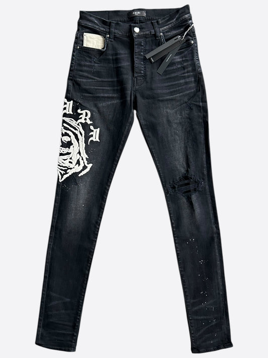 Amiri Wes Lang Aged Black & White Reaper Jeans