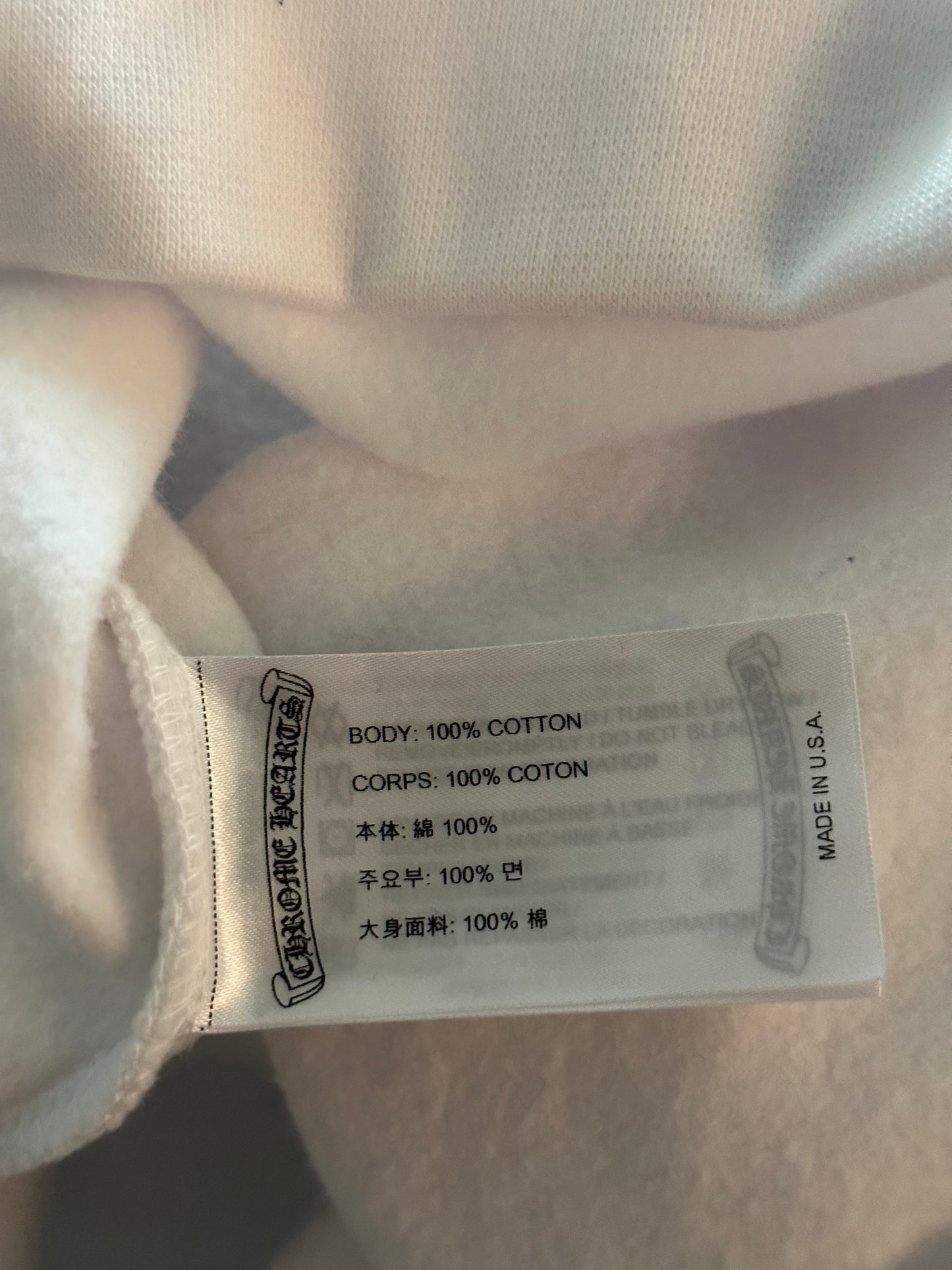 Chrome Hearts White & Black Love You Neck Logo Sweater