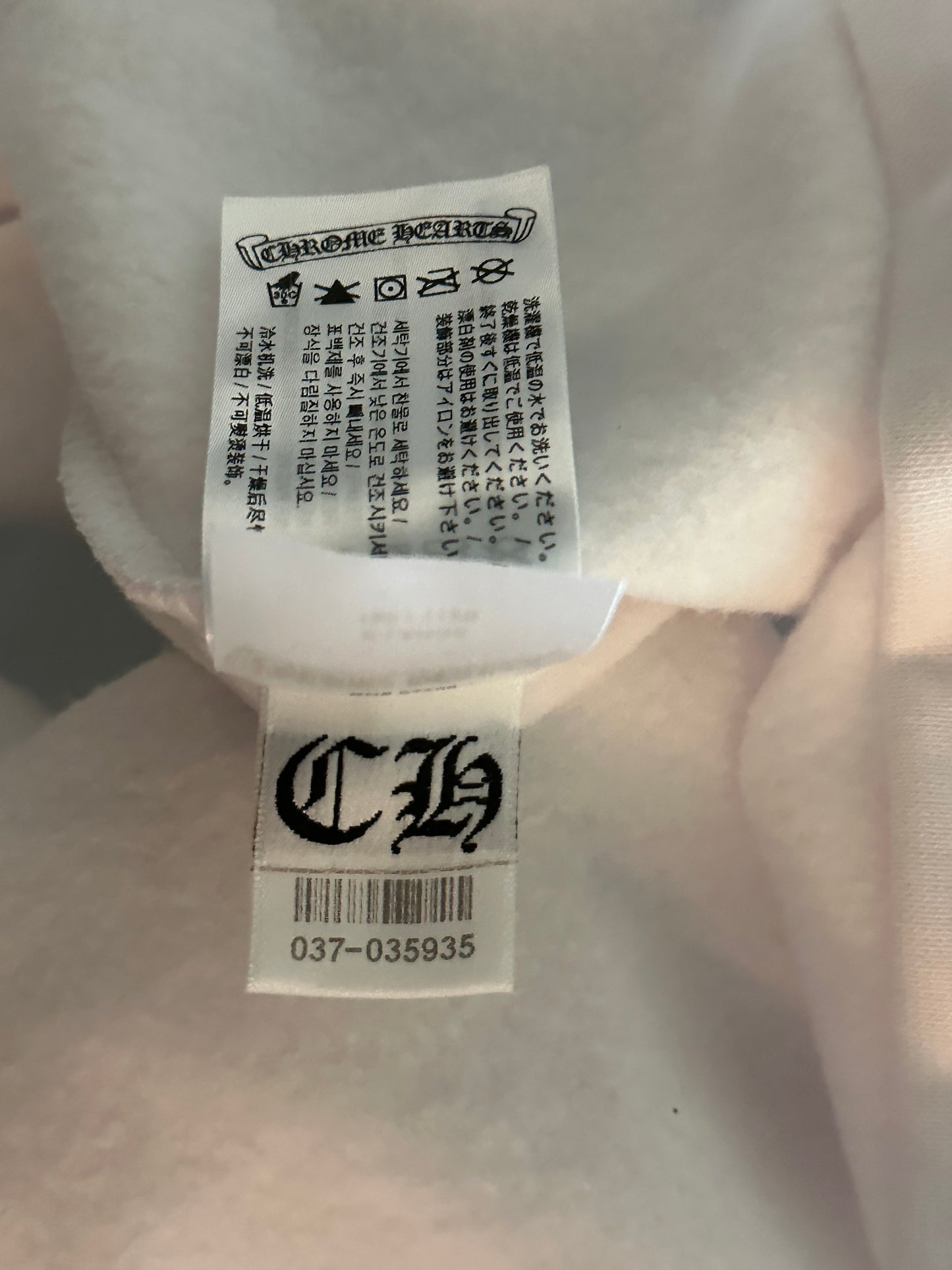 Chrome Hearts White & Black Love You Neck Logo Sweater