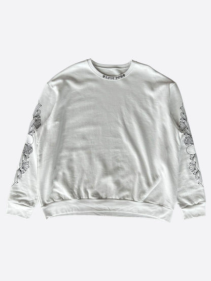 Chrome Hearts White & Black Love You Neck Logo Sweater