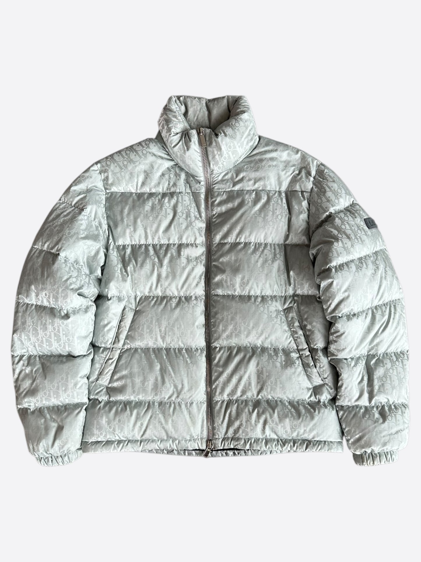 Dior Silver Oblique Puffer Jacket