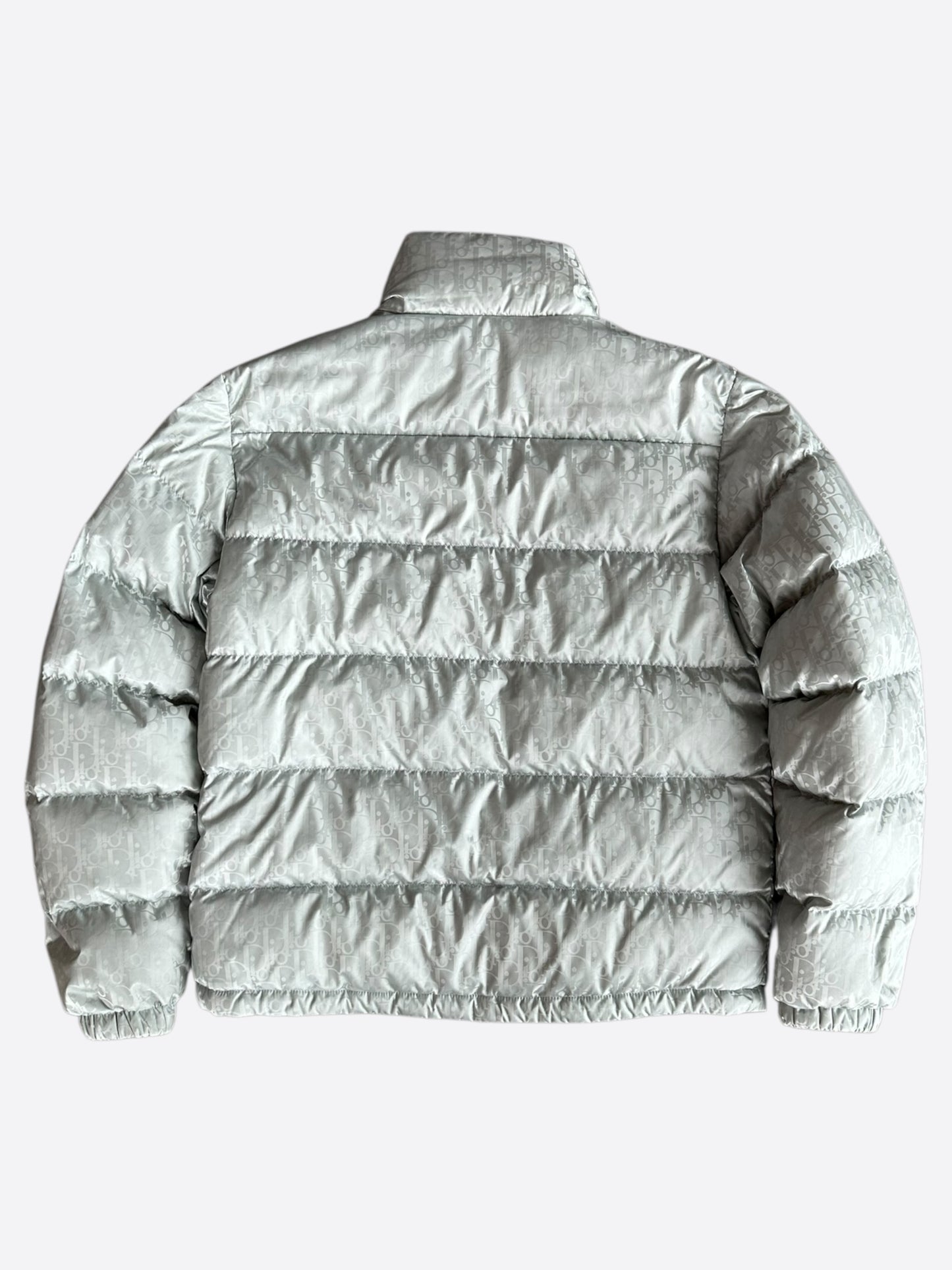 Dior Silver Oblique Puffer Jacket