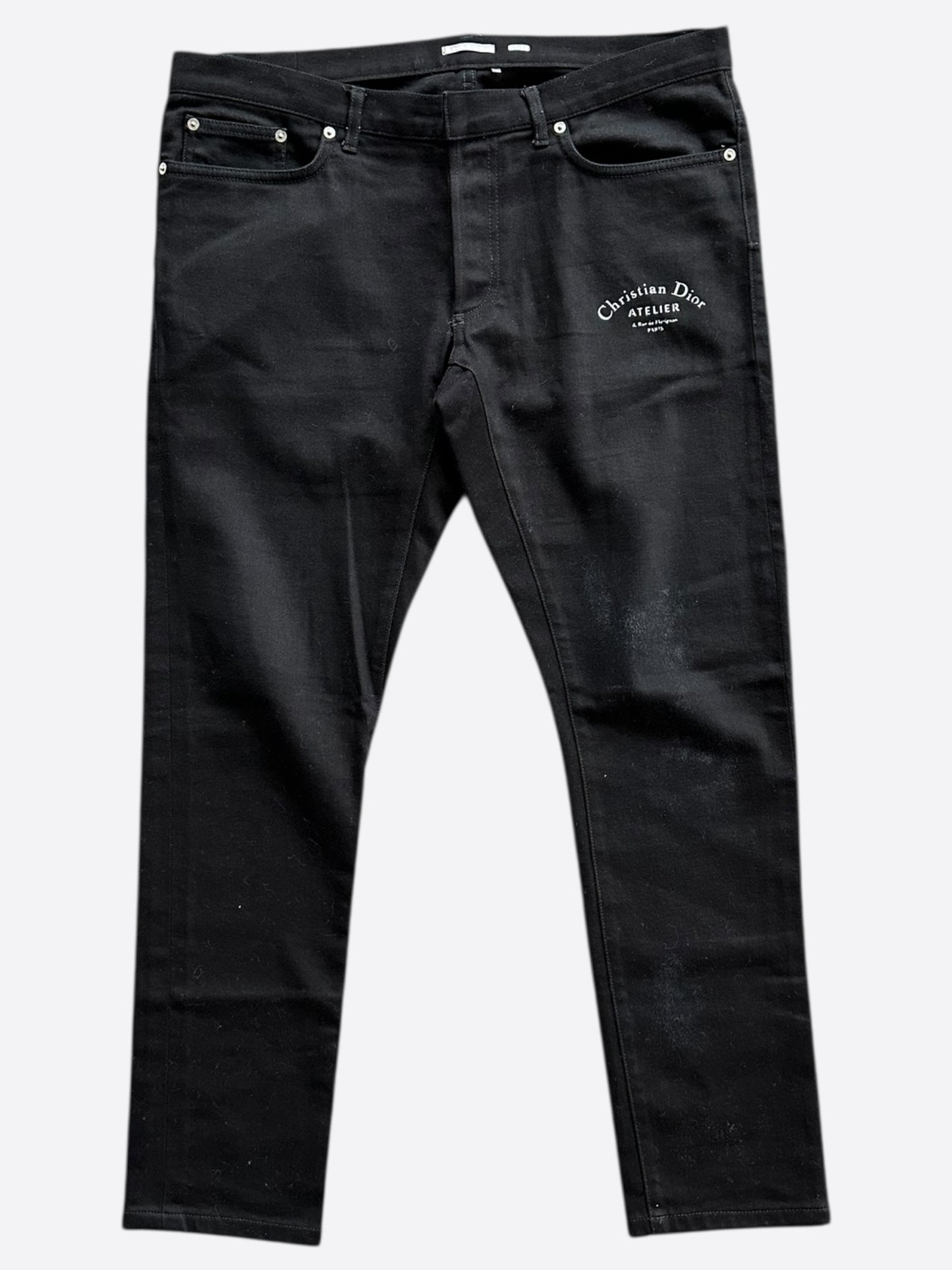 Dior Black & White Atelier Logo Jeans