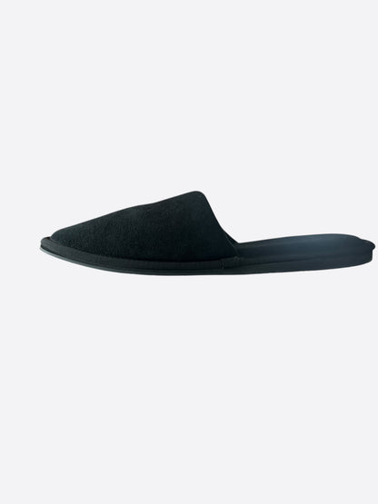 Chrome Hearts Black & White Horseshoe Logo Slippers