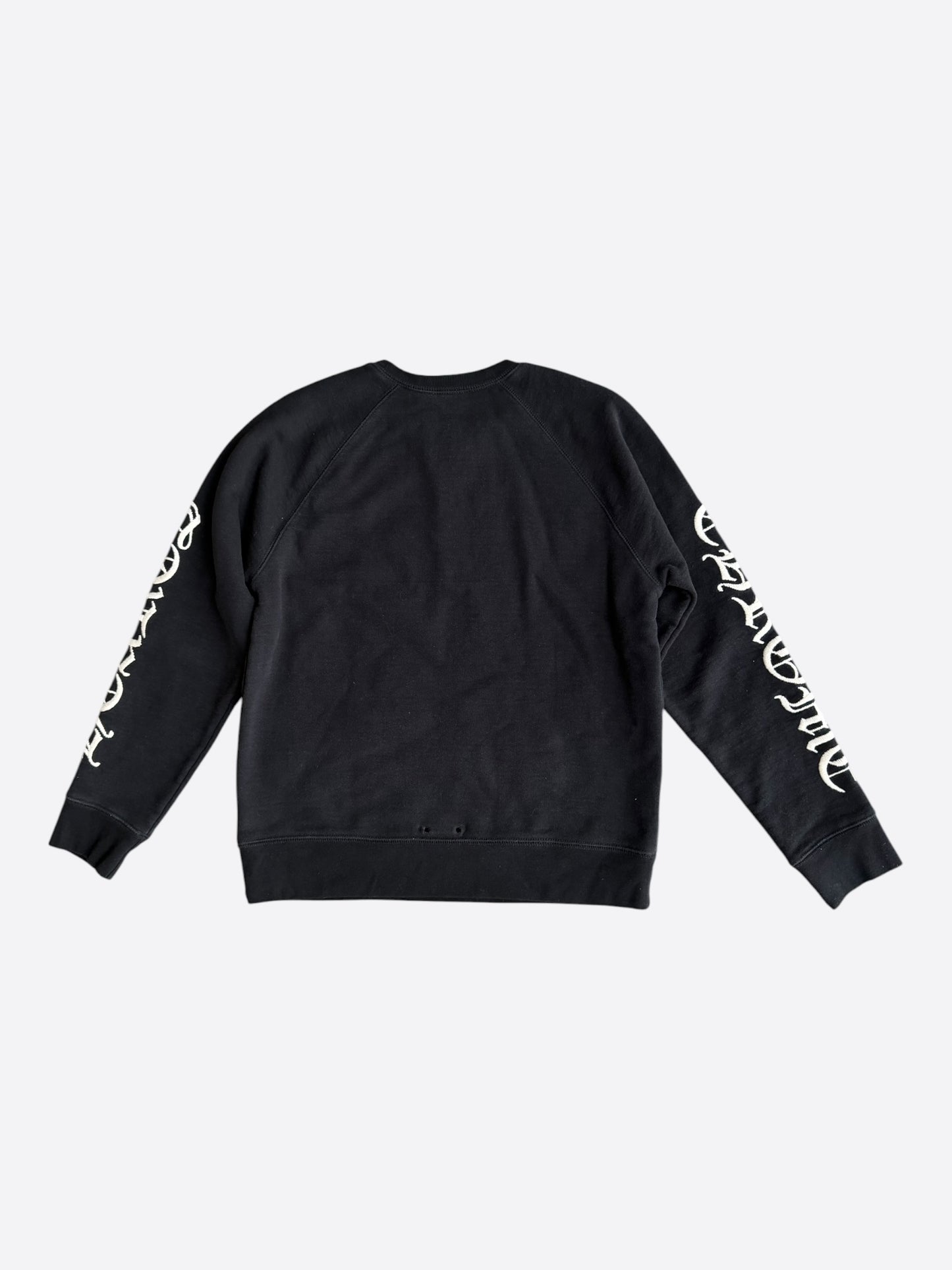 Chrome Hearts Black & White Embroidered Slo Ride Logo Sweater