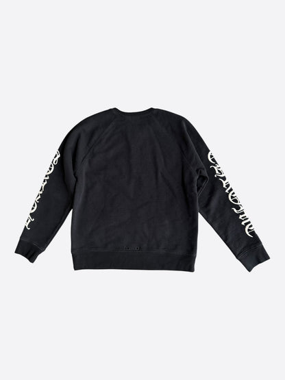 Chrome Hearts Black & White Embroidered Slo Ride Logo Sweater