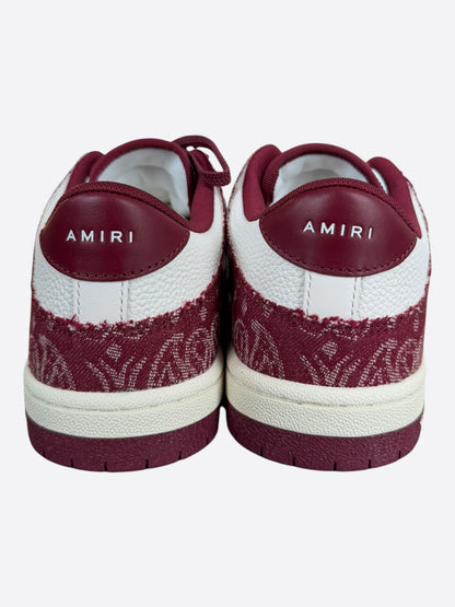 Amiri Burgundy & White Bandana Skeleton Low Top Sneakers
