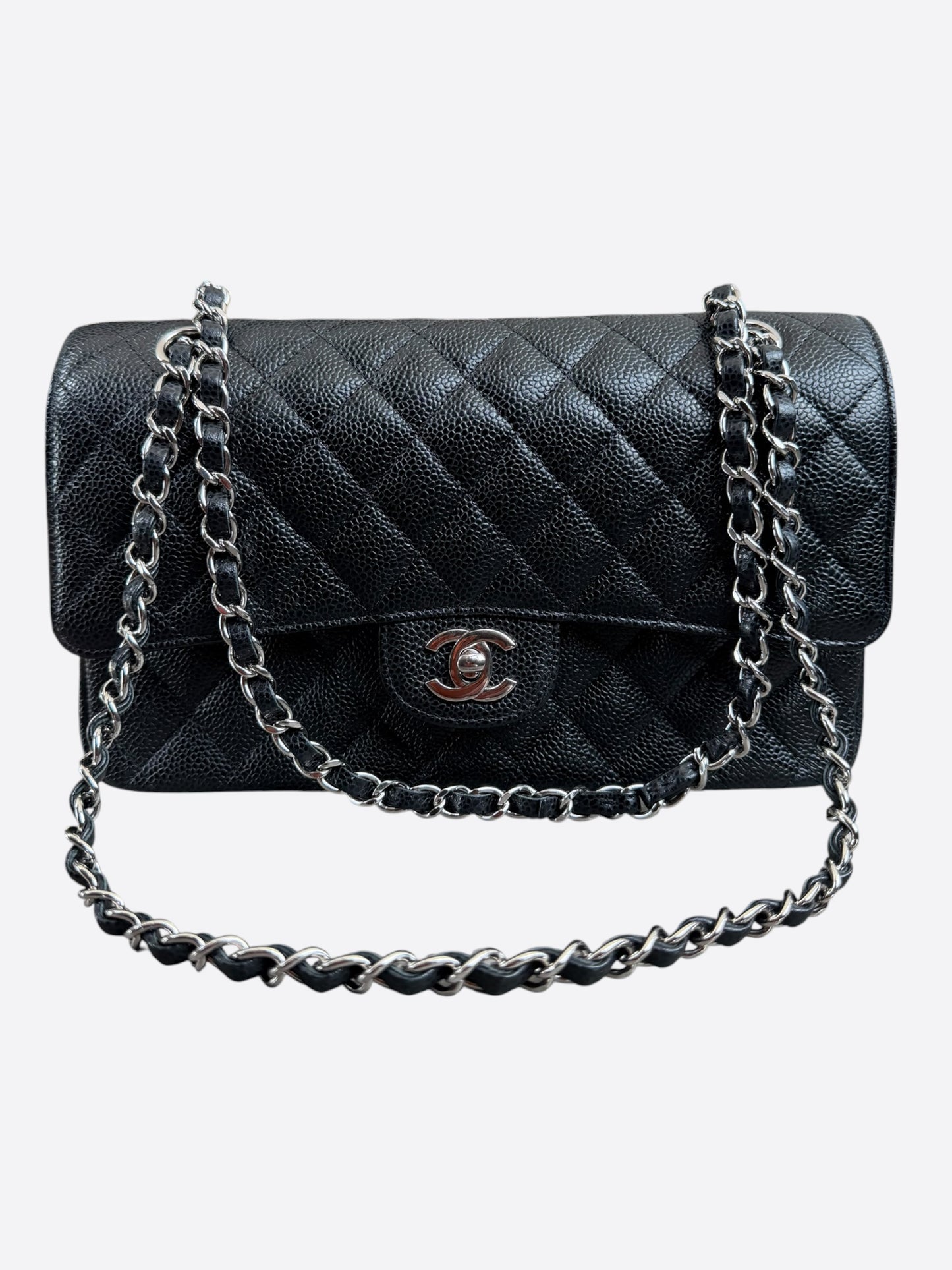Chanel Black Caviar Quilted Medium Flap Bag