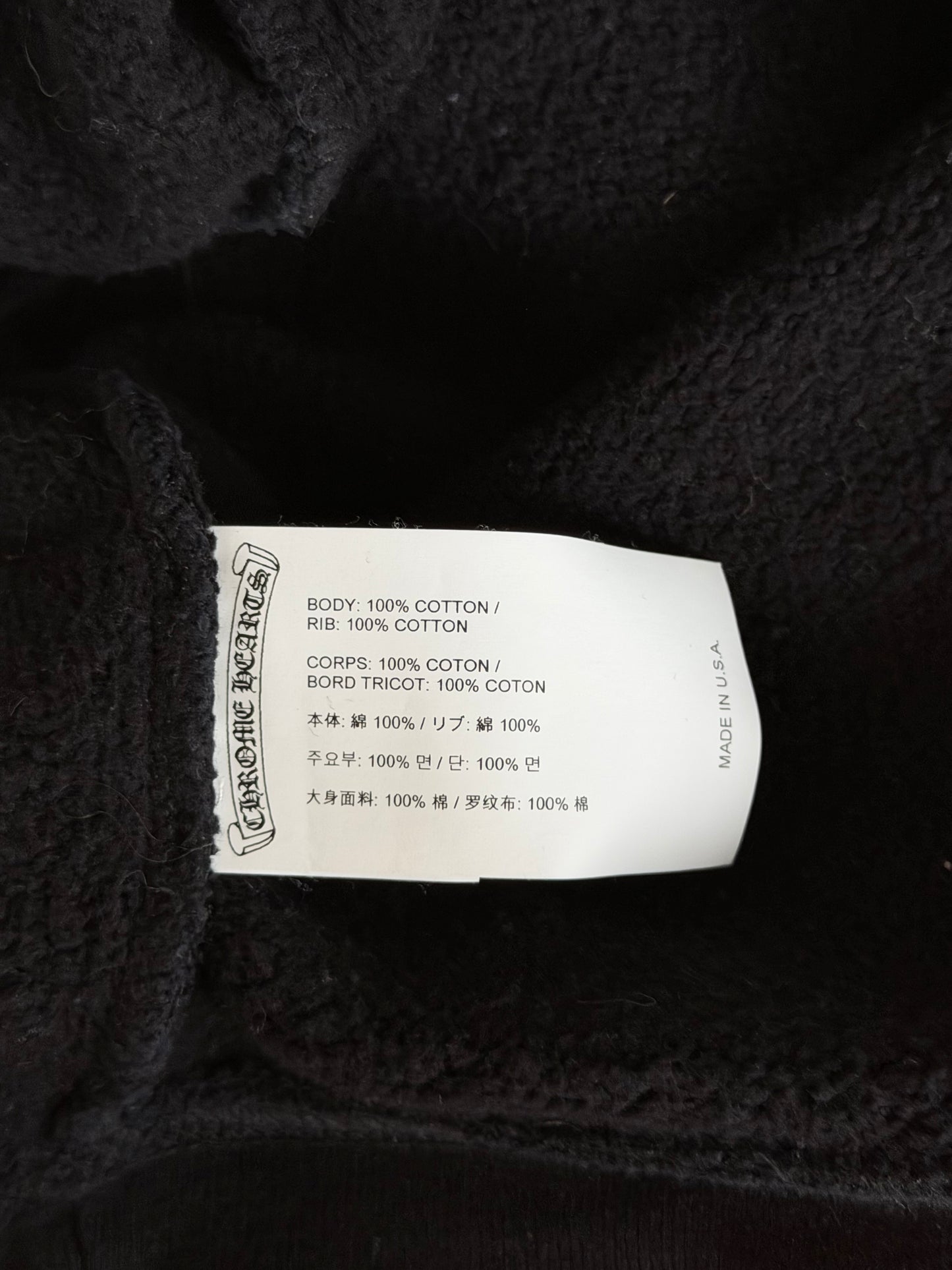 Chrome Hearts Black & White Embroidered Slo Ride Logo Sweater