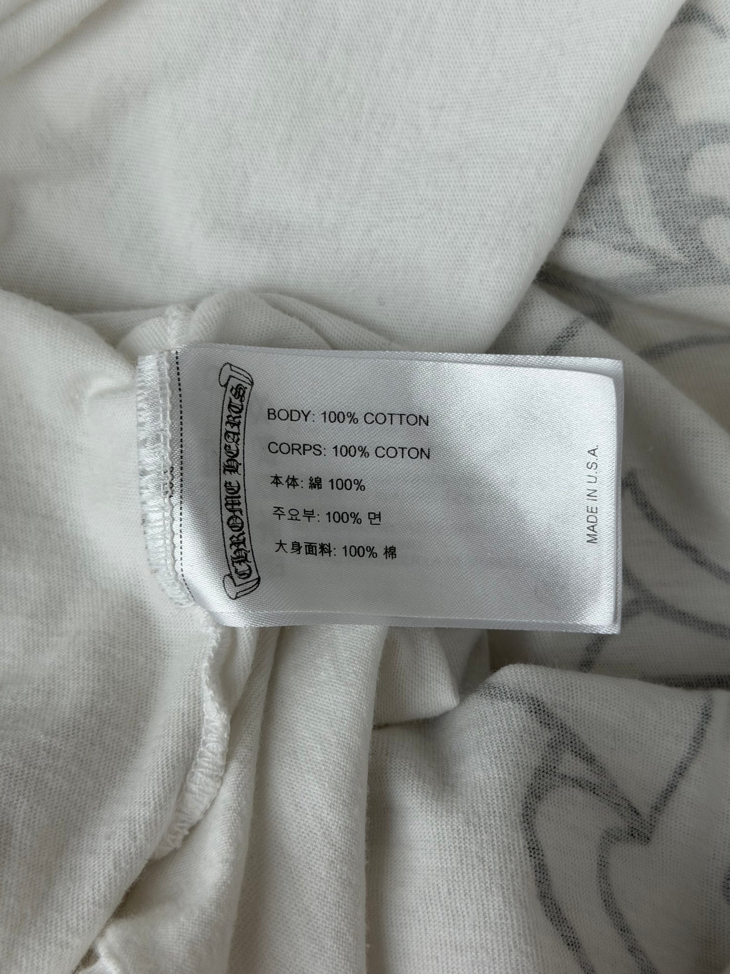 Chrome Hearts White & Multicolor Horseshoe Logo Longsleeve T-Shirt