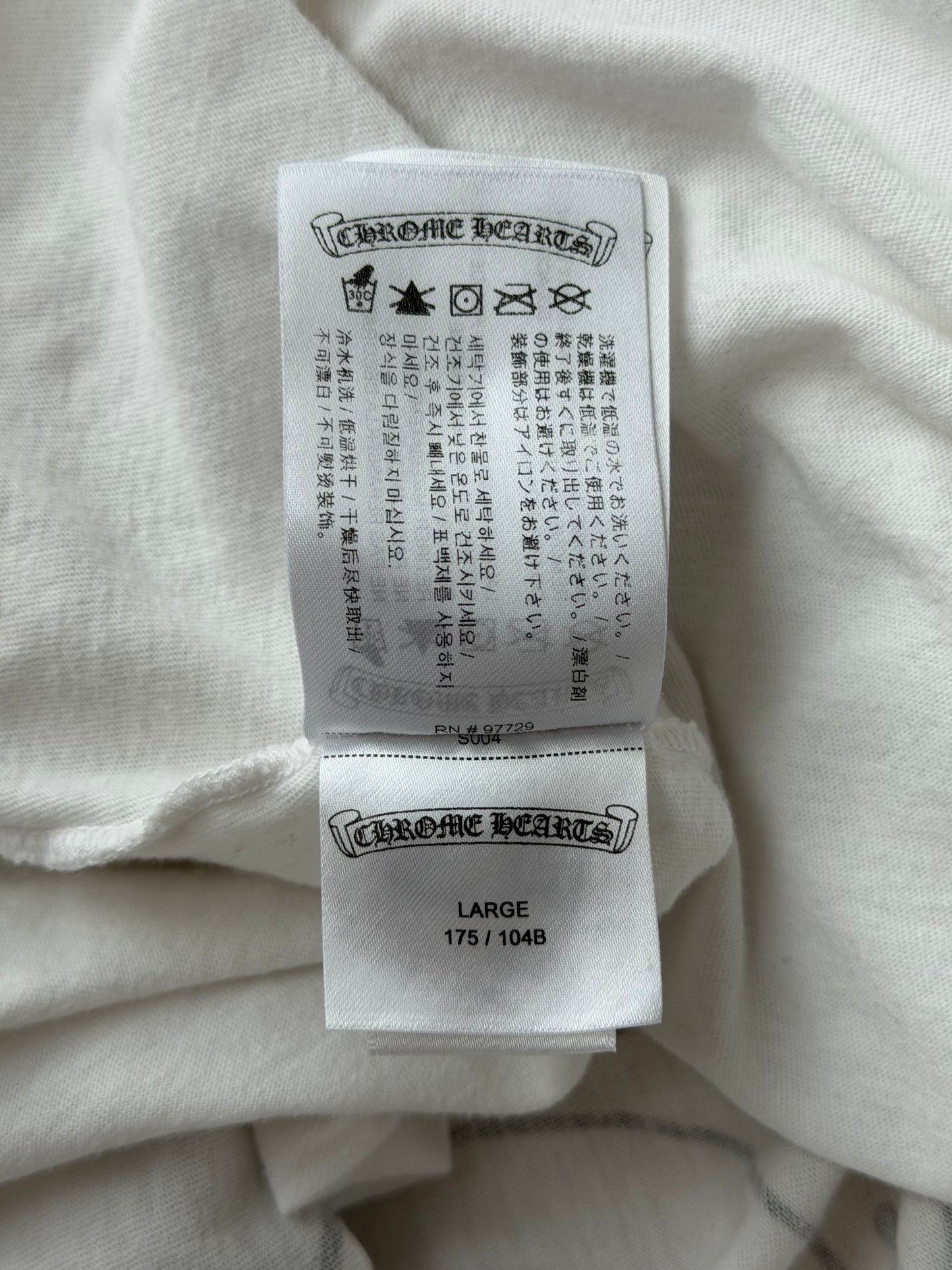 Chrome Hearts White & Multicolor Horseshoe Logo Longsleeve T-Shirt