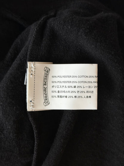 Chrome Hearts Black & White Cross Logo Women's Zip Up Hoodie